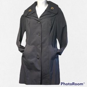 -Cache Navy Classic Trench Coat Gold Hardware 8